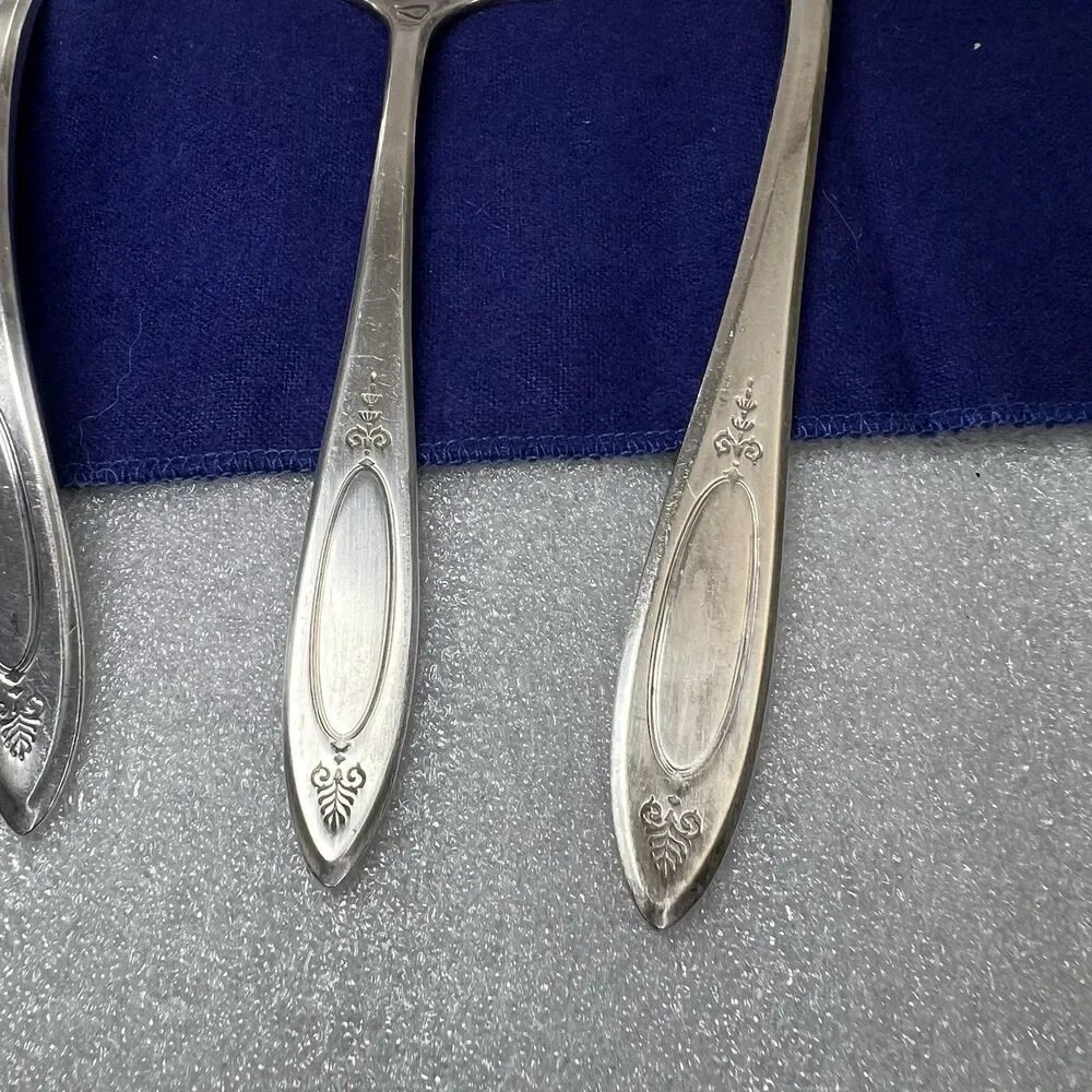 4 Oneida Community Plate Adam 1917 Serving Spoons Lot Casserole Tomato Server